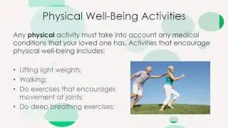 Planning Activities For the Elderly and Seniors - Part 2 of 2