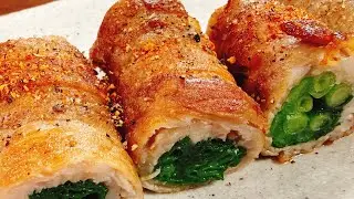 ただ巻いて焼くだけなのにどんだけ旨いねん！焼き鳥屋なのに100%注文しちゃう『ネギ豚巻き』呑兵衛の大好物！食費節約／おつまみ／ダイエット／おかず／作り置き／低糖質／高たんぱく／4毒抜き
