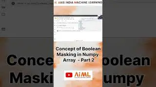 Boolean Masking in Numpy Array. #datascience #machinelearning #numpy