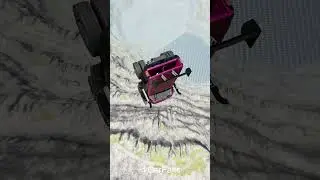 Epic Car Crash #34: Vehicle Falls Off Cliff & Smashes Down &mdash; BeamNG.drive