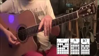 Mary Had A Little Lamb / 3 Chord Guitar Lesson / Easy Campfire Song / Acoustic Guitar Tutorial / SRV