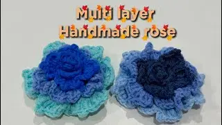 Beautiful Crochet Rose | Layered Flower Tutorial#handmade #crochettrends #crochettutorial #fypviral 