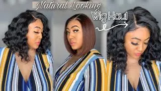 UNDER $50 👀 PERFECT EVERYDAY WAVY BOB | SUPER NATURAL Looking  Synthetic Wigs + Bob Lace Front Wig