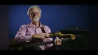 David Bunker, with his double neck Touch-Guitar & Bass.