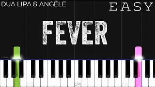 Dua Lipa & Ang&egrave;le - Fever | EASY Piano Tutorial