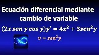 Дифференциальное уравнение, решаемое методом ИЗМЕНЕНИЯ ПЕРЕМЕННОЙ.