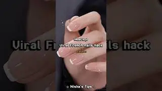 Viral French Nail Hack 💅 DIY Salon Tips at Home✨️ #shorts #fyp #glowuptips
