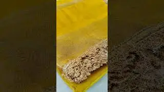 BANARASI TISSUE SILK SAREE WITH ZARI BORDER & ATTACHED LACE price: Rs1850  918309759454 for orders