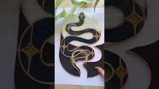 Which snakey do you like? Blue or green? #stainedglass