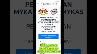 CARA MUDAH SEMAK STATUS KAD PENGENALAN MYKAD / MYPR / MYKAS #status #jpn