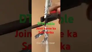 How to Connect Dish TV Cable joint firmly Antenna TV Cable Connection  Coaxial Cable joint #shorts