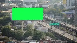 🖥️ Green Screen Billboard VFX | 4K Chroma Key Effect 🏙️✨