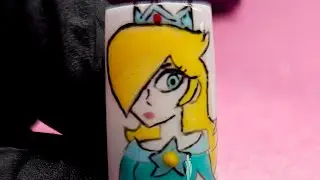Rosalina Nail Art | Super Mario Galaxy Princess Nails 💫#RosalinaNails #MarioNailArt
