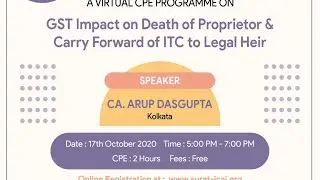 GST Impact on Death of Proprietor and Carry forward of ITC Legal Heir