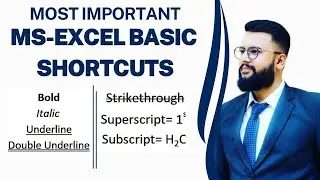 MS Excel Basic Shortcut Keys | Ms Excel Beginners Tutorial