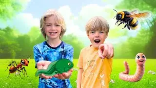 Biggest Insect Safari Adventure! 🐸 🐝 🪱 🐜 | Animal Stories with Sky and Finn