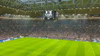 TRADITIONELLES LIED  STEIGERLIED SCHALKE 04 - 03.08.2024 Schalke 04 - Eintracht Braunschweig