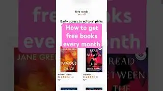 How to get free books every month on Amazon. #freebooks #freebook #bookish #books #reading #booktube