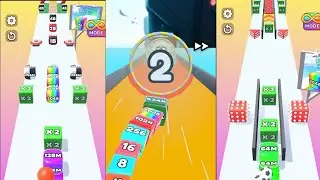 💥 Jelly Run 2048 Extreme Gameplay | 3 Shape Mode Challenge Showdown