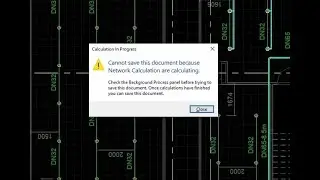 REVIT can not save this document because network calculation are calcalting
