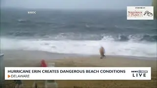 Hurricane Erin causes Delaware to close beaches