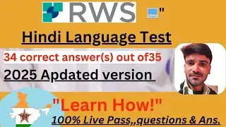 RWS Hindi Language Test Pass Kaise Karein? 34/35 Points Achieve Karne Ki Step-by-Step Guidence