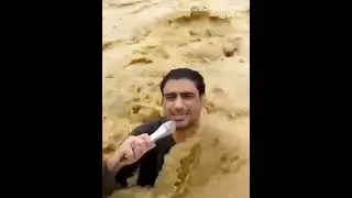 Pakistani reporter dramatically swept away by floodwaters during live broadcast