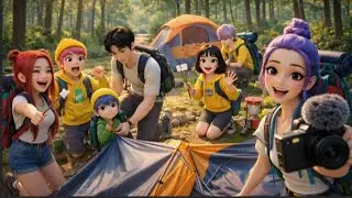 Saja Boys and Huntrix One Night Camping Adventure 🌲 | K Pop Demon Hunters