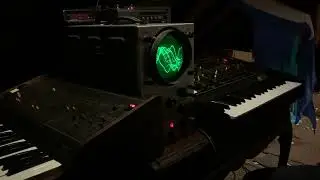 KARP odyssey and Arp Axxes slaved together and chatting with their oscilloscope translator