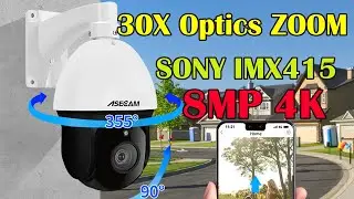 8 МП 4K птз Камера видеонаблюдения SONY IMX415 ASECAM 30 x zoom со слежением за человеком+автозум