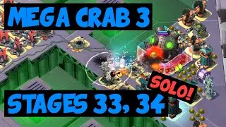 Mega Crab 3 ✦ Stages 33-34 Solo! ✦ Boom Beach