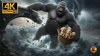 King Kong vs. EF5 TORNADO: Ultimate DOG RESCUE of a Golden Retriever Family! 🌪️🐕