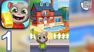 TALKING TOM GOLD RUN Gameplay Walkthrough Part 1 - Tom's House (iOS Android)