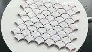 Copper Foil Fan Pattern Glass Mosaic