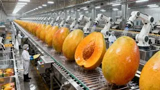 Inside a Modern Mango Factory: From Raw Fruit to Industrial Cutting, Drying & Packaging Full Process