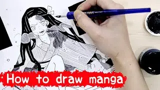 How to DRAW MANGA!! Kimetsu no Yaiba style