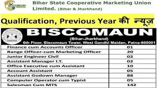 BISCOMAUN Bihar MTS Recruitment 2020 Qualification, Salary, 275 posts