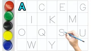 Alphabet, ABC song, abcd, a to z, Kids rhymes, Dotted lines for toddler ll