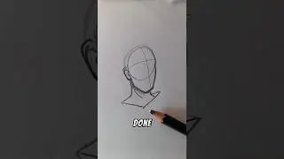 I Drew a 3/4 Head the EASIEST Way Possible  #art #shorts #foryou