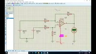 Proteus Design of Op Amp Subtractor