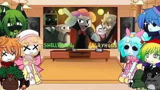 Dandy's World React To Shellvision Vs Angryhugs II Gacha Club 🐰