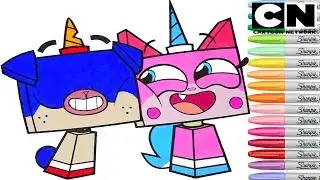 Unikitty Coloring Book Pages Puppycorn Powerpuff Girls Blossom Cartoon Network Rainbow Splash