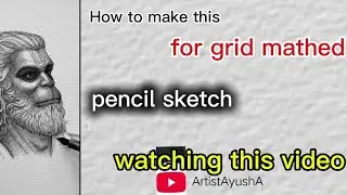 How to make hanuman ji ka sketch for grid method #hanumanji #viral #explorepage #sketch