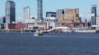 DJI MINI 2 4K. Ferry across The Mersey + The 3 Graces and Liverpool town Pt1