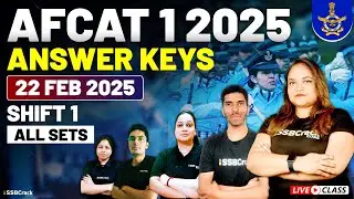 AFCAT 1 2025 Answer Key Shift 1 22 Feb 2025