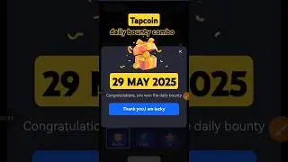 Tapcoin daily bounty combo to day 29 MAY 2025 #tapcoin #airdrop #bounty #combo
