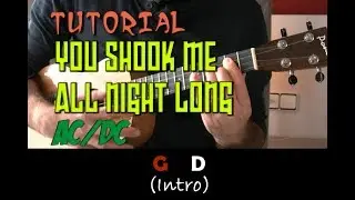 YOU SHOOK ME ALL NIGHT LONG (AC/DC) - Tutorial UKELELE