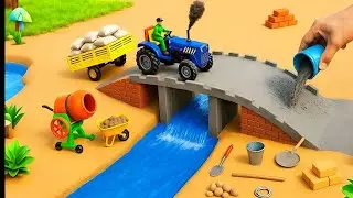 Diy mini tractor brick & metal road fun construction science project .