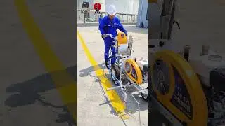 Cold Airless Spraying Line Stripper Road Marking Machine  #roadmarking #roadsafety