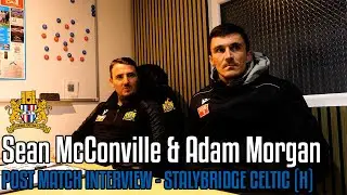 Clitheroe 1-1 Stalybridge Celtic | Sean McConville and Adam Morga Post Match Interview